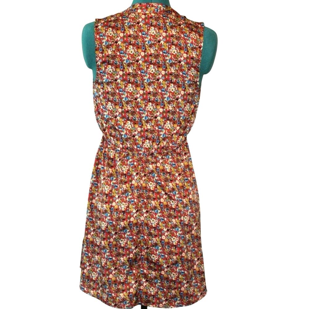 Lottie & Holly Women’s Sleeveless Dress Red Multicolor Floral Boho Style M - Picture 3 of 5